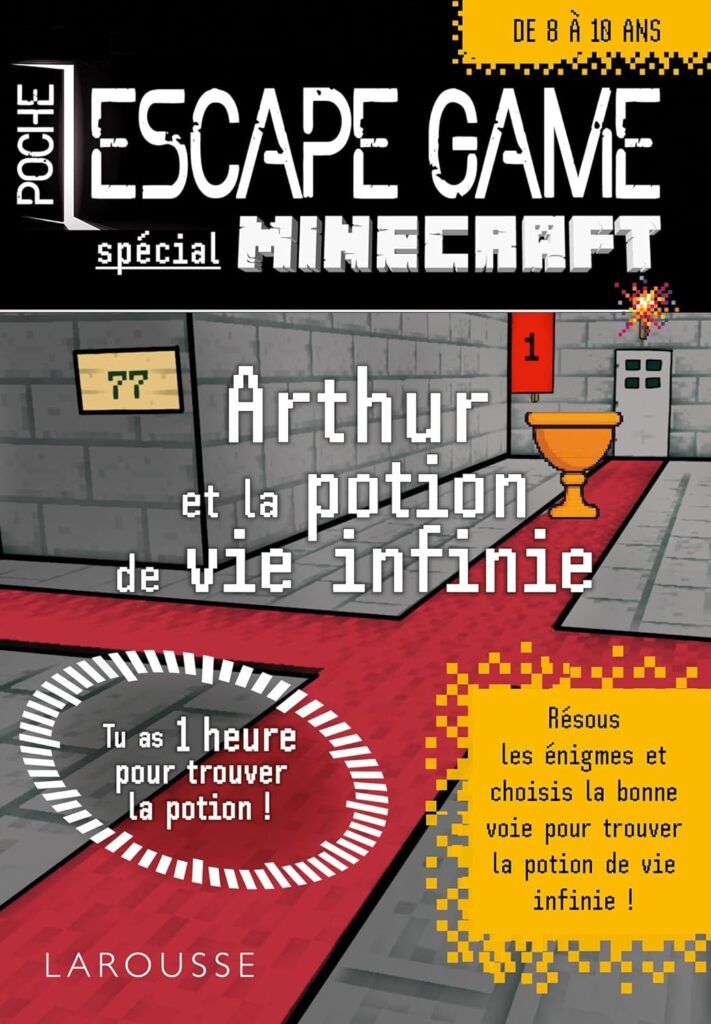 Escape Game de poche Junior - Minecraft Arthur et la potion de vie infinie