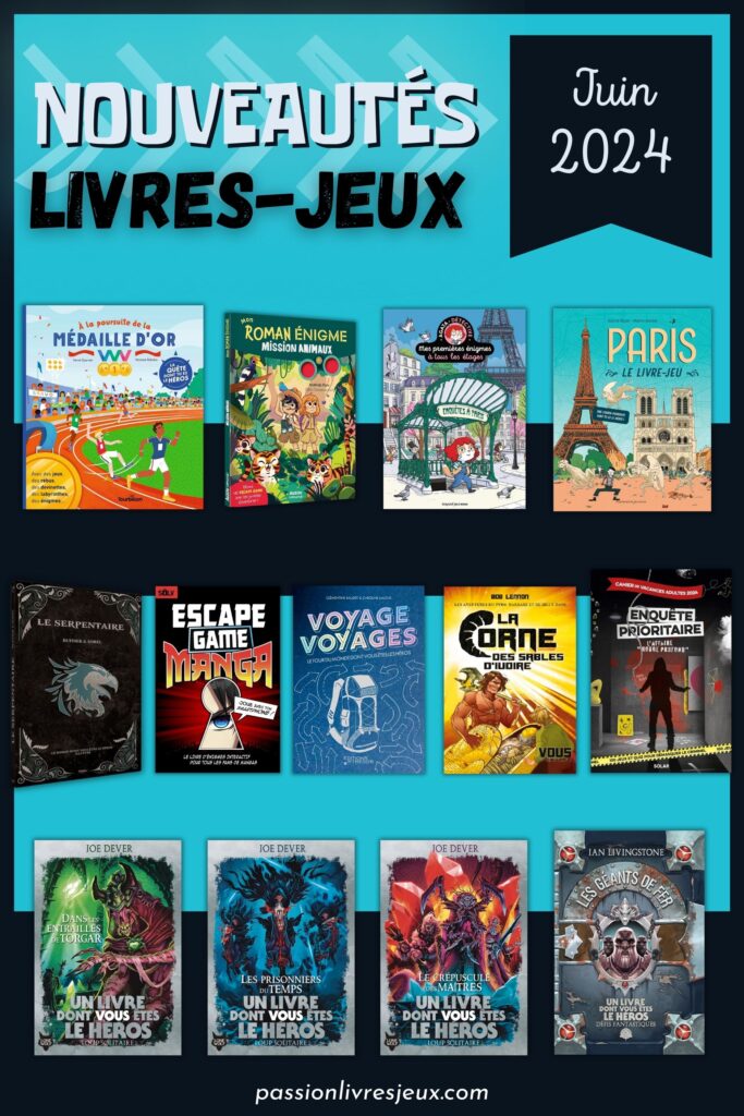 Sortie livres-jeux juin 2024