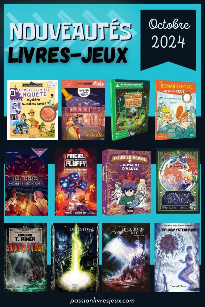 Sorties livres-jeux octobre 2024