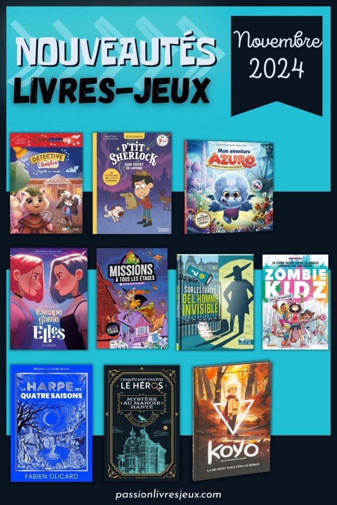 Sorties livres-jeux novembre 2024