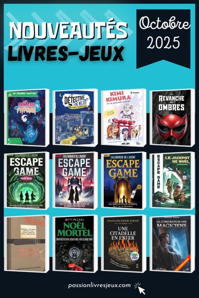 Sorties livres-jeux octobre 2025