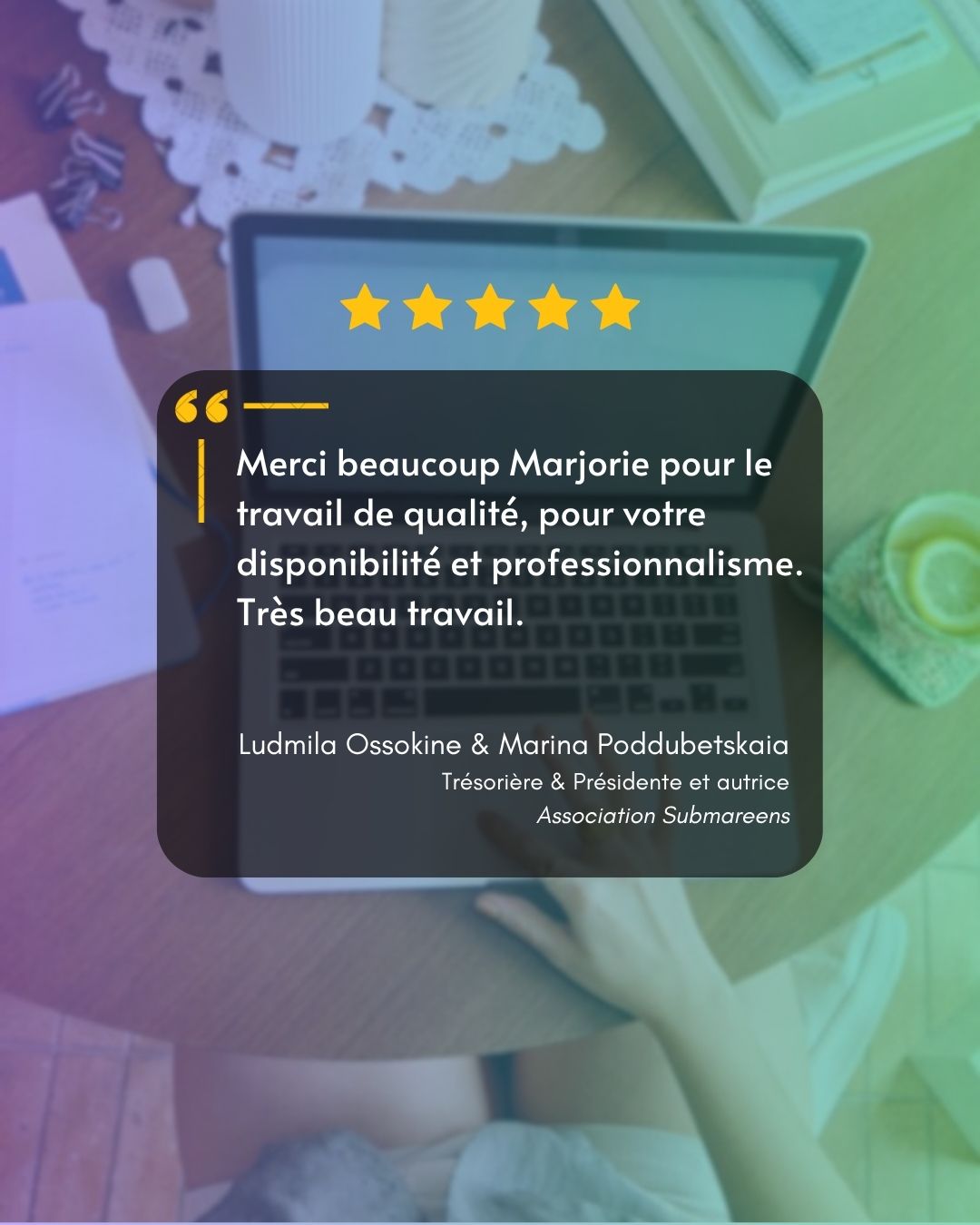 Avis client Marjorie Alexandre correctrice